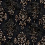 Midnight Filigree Pattern 4 Fleece Fabric — fleece fabric folded close-up preview (mv-fleece-v1:lying)