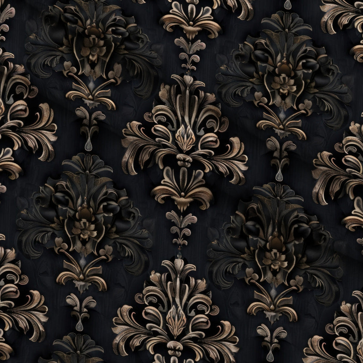 Midnight Filigree Pattern 4 Fleece Fabric — fleece fabric folded close-up preview (mv-fleece-v1:lying)