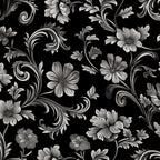 Midnight Filigree Pattern 5 Fleece Fabric — fleece fabric folded close-up preview (mv-fleece-v1:lying)