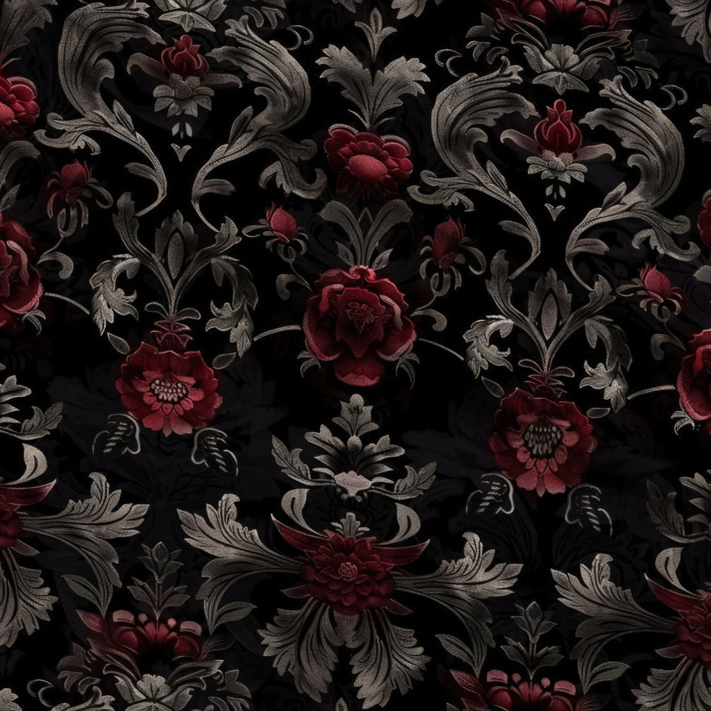Midnight Filigree Pattern 6 Fleece Fabric — fleece fabric folded close-up preview (mv-fleece-v1:lying)