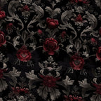 Midnight Filigree Pattern 6 Fleece Fabric — fleece fabric folded close-up preview (mv-fleece-v1:lying)