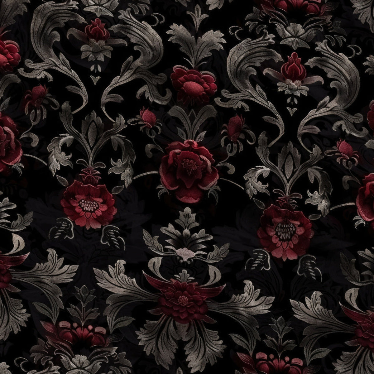 Midnight Filigree Pattern 6 Fleece Fabric — fleece fabric folded close-up preview (mv-fleece-v1:lying)