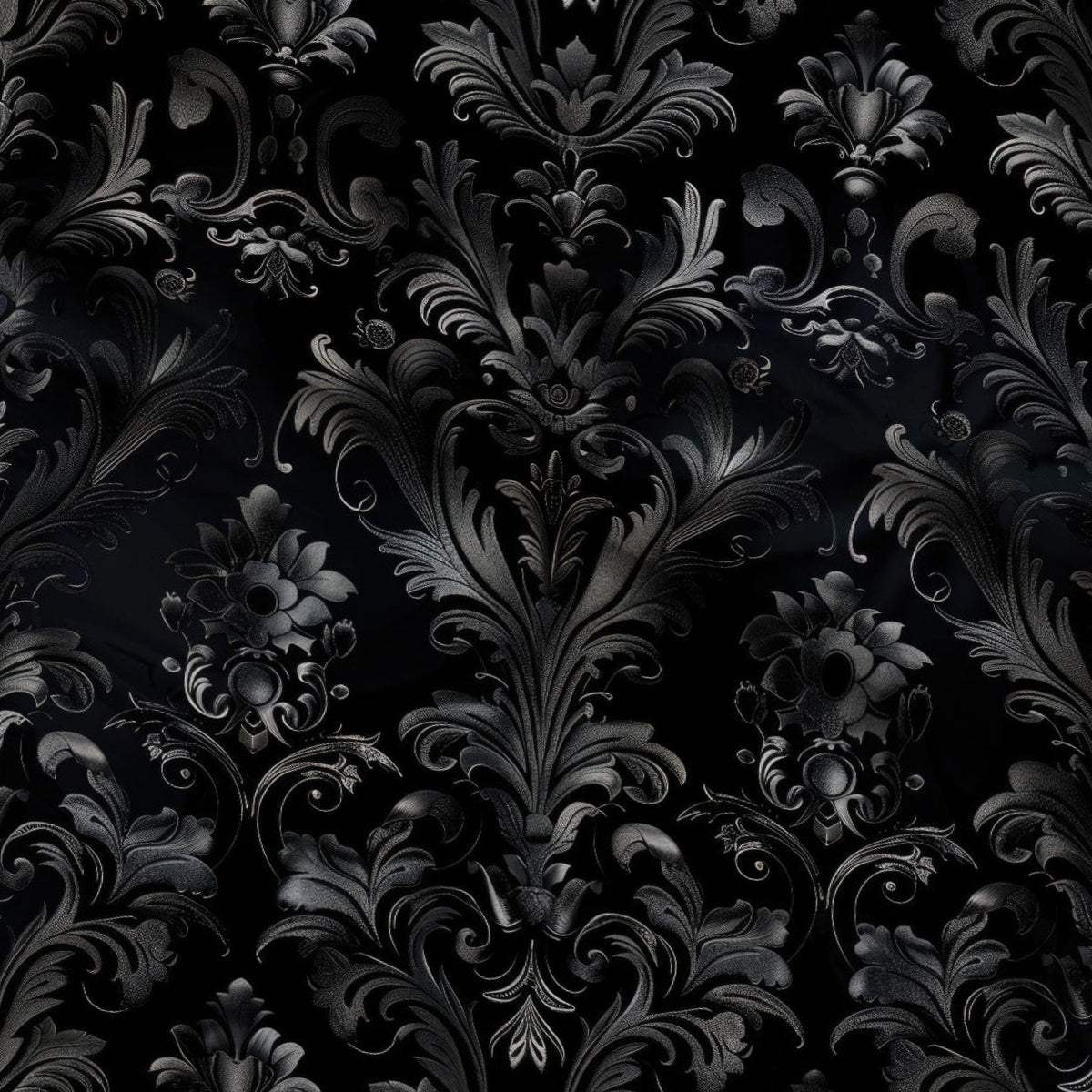 Midnight Filigree Pattern 8 Fleece Fabric — fleece fabric folded close-up preview (mv-fleece-v1:lying)