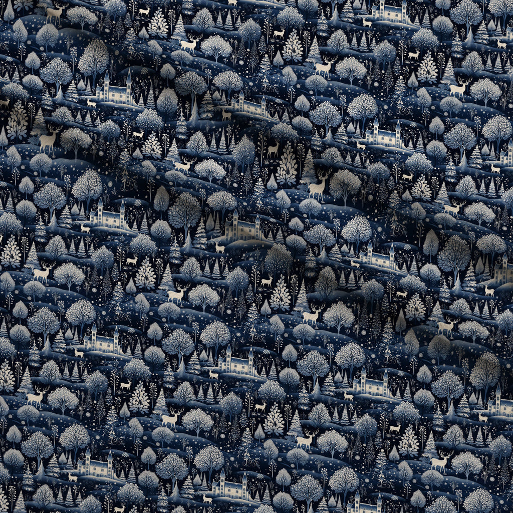 Midnight Forest Pattern 8 Fleece Fabric — fleece fabric folded close-up preview (mv-fleece-v1:lying)