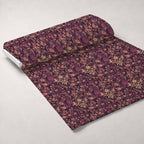 Midnight Harvest Garden Pattern 2 Fleece Fabric — fleece fabric unrolled bolt preview (mv-fleece-v1:bolt)