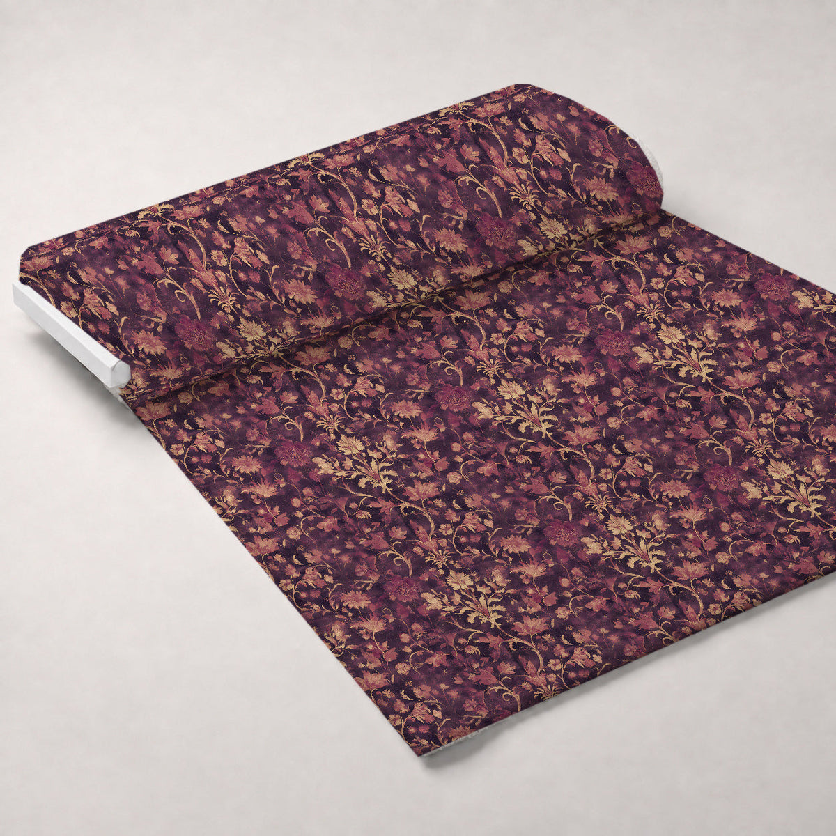 Midnight Harvest Garden Pattern 2 Fleece Fabric — fleece fabric unrolled bolt preview (mv-fleece-v1:bolt)