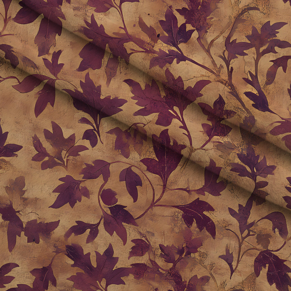 Midnight Harvest Garden Pattern 22 Fleece Fabric — fleece fabric folded close-up preview (mv-fleece-v1:lying)