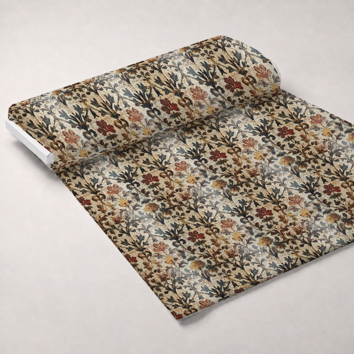 Midnight Harvest Garden Pattern 5 Fleece Fabric — fleece fabric unrolled bolt preview (mv-fleece-v1:bolt)