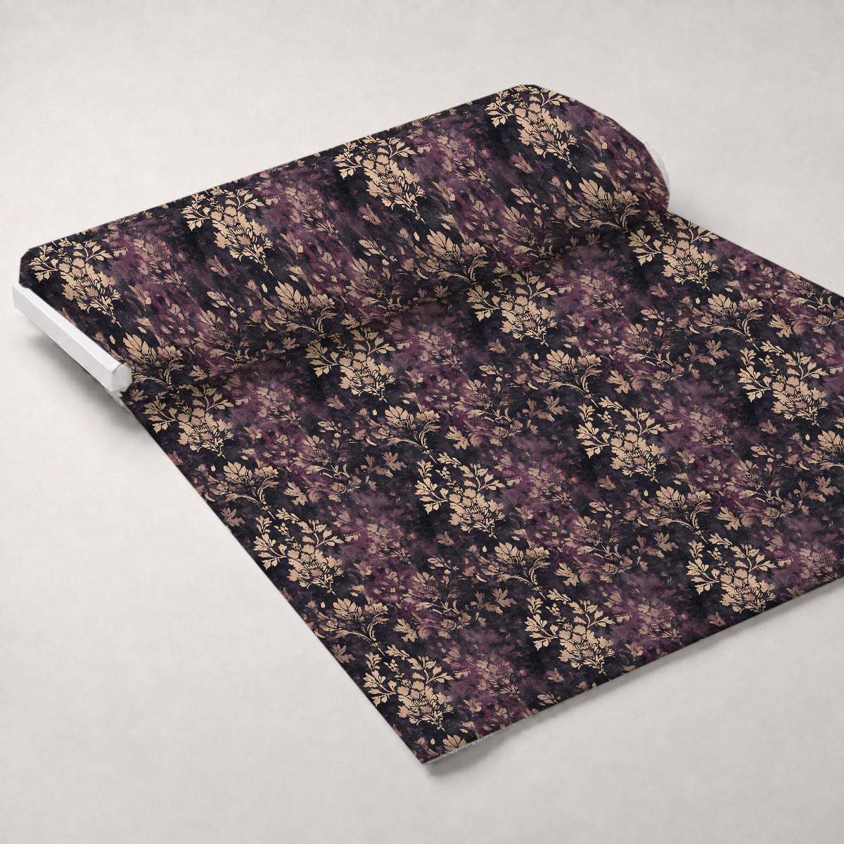 Midnight Harvest Garden Pattern 8 Fleece Fabric — fleece fabric unrolled bolt preview (mv-fleece-v1:bolt)