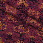 Midnight Harvest Garden Pattern 9 Fleece Fabric — fleece fabric folded close-up preview (mv-fleece-v1:lying)