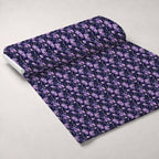 Midnight Lavender Pattern 10 Fleece Fabric — fleece fabric unrolled bolt preview (mv-fleece-v1:bolt)