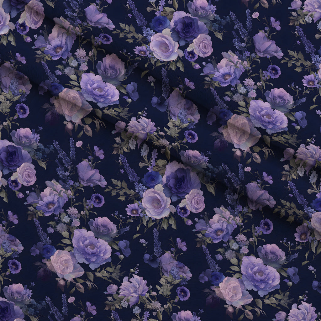 Midnight Lavender Pattern 11 Fleece Fabric — fleece fabric folded close-up preview (mv-fleece-v1:lying)