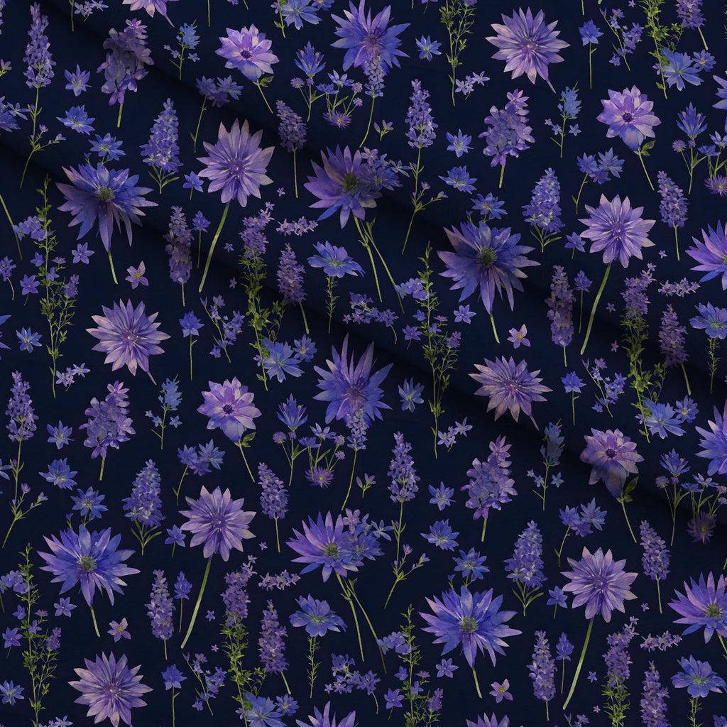Midnight Lavender Pattern 14 Fleece Fabric — fleece fabric folded close-up preview (mv-fleece-v1:lying)