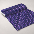 Midnight Lavender Pattern 2 Fleece Fabric — fleece fabric unrolled bolt preview (mv-fleece-v1:bolt)