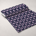 Midnight Lavender Pattern 5 Fleece Fabric — fleece fabric unrolled bolt preview (mv-fleece-v1:bolt)
