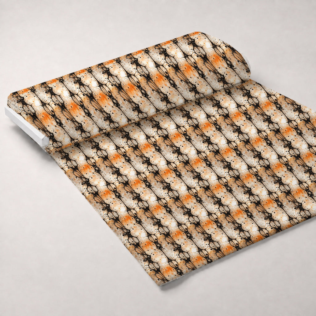 Midnight Marigolds Pattern 2 Fleece Fabric — fleece fabric unrolled bolt preview (mv-fleece-v1:bolt)
