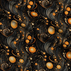 Midnight Marigolds Pattern 4 Fleece Fabric — fleece fabric folded close-up preview (mv-fleece-v1:lying)