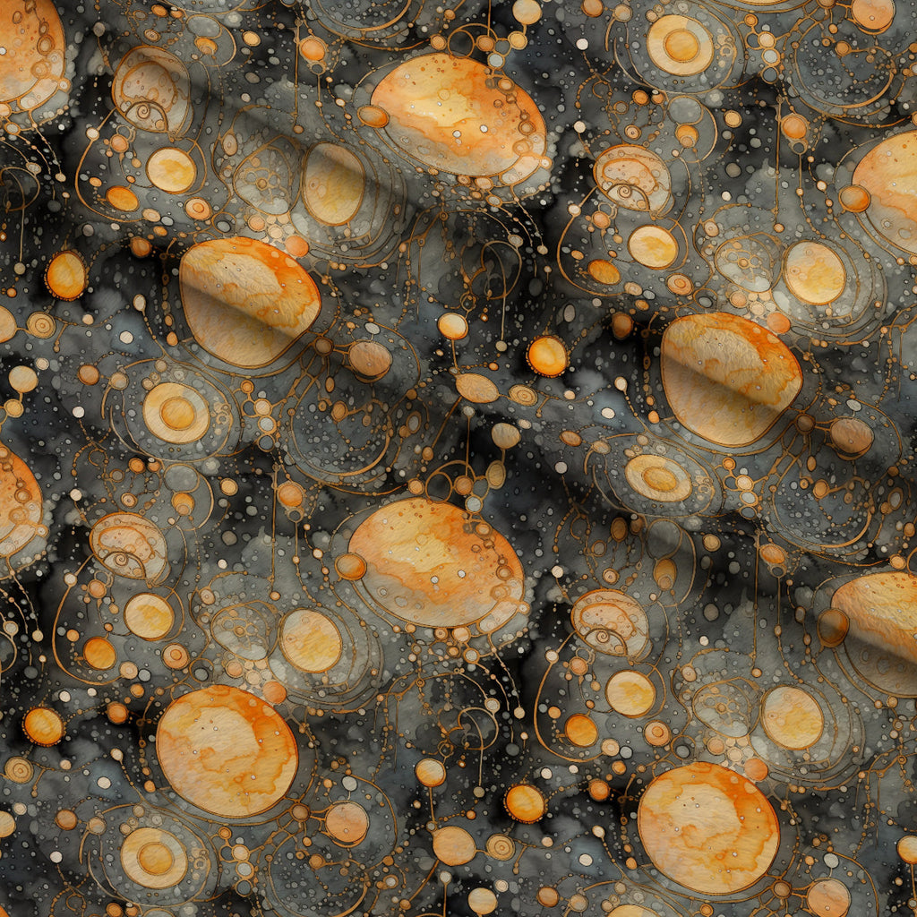 Midnight Marigolds Pattern 9 Fleece Fabric — fleece fabric folded close-up preview (mv-fleece-v1:lying)