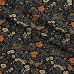 Midnight Monarchs Pattern 10 Fleece Fabric — fleece fabric folded close-up preview (mv-fleece-v1:lying)