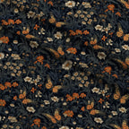 Midnight Monarchs Pattern 3 Fleece Fabric — fleece fabric folded close-up preview (mv-fleece-v1:lying)