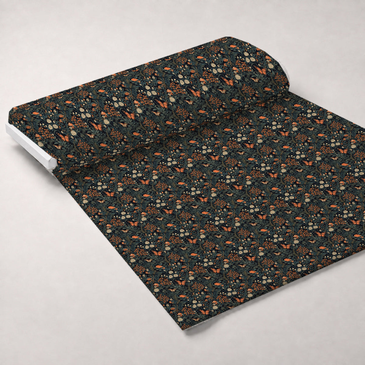 Midnight Monarchs Pattern 9 Fleece Fabric — fleece fabric unrolled bolt preview (mv-fleece-v1:bolt)