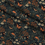Midnight Monarchs Pattern 9 Fleece Fabric — fleece fabric folded close-up preview (mv-fleece-v1:lying)