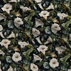 Midnight Moonflowers Pattern 1 Fleece Fabric — fleece fabric folded close-up preview (mv-fleece-v1:lying)