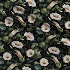 Midnight Moonflowers Pattern 11 Fleece Fabric — fleece fabric folded close-up preview (mv-fleece-v1:lying)