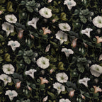 Midnight Moonflowers Pattern 12 Fleece Fabric — fleece fabric folded close-up preview (mv-fleece-v1:lying)