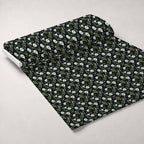 Midnight Moonflowers Pattern 5 Fleece Fabric — fleece fabric unrolled bolt preview (mv-fleece-v1:bolt)