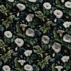 Midnight Moonflowers Pattern 5 Fleece Fabric — fleece fabric folded close-up preview (mv-fleece-v1:lying)