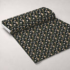 Midnight Moonflowers Pattern 6 Fleece Fabric — fleece fabric unrolled bolt preview (mv-fleece-v1:bolt)