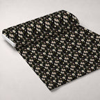 Midnight Moonflowers Pattern 7 Fleece Fabric — fleece fabric unrolled bolt preview (mv-fleece-v1:bolt)