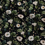 Midnight Moonflowers Pattern 8 Fleece Fabric — fleece fabric folded close-up preview (mv-fleece-v1:lying)