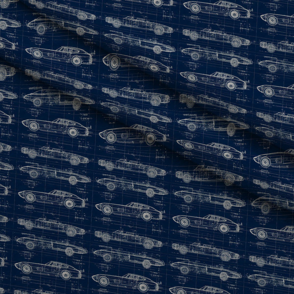 Midnight Motorworks Pattern 1 Fleece Fabric — fleece fabric folded close-up preview (mv-fleece-v1:lying)