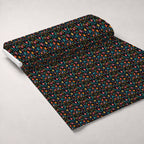 Midnight Otomi Garden Pattern 10 Fleece Fabric — fleece fabric unrolled bolt preview (mv-fleece-v1:bolt)