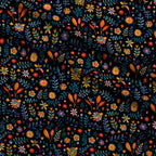 Midnight Otomi Garden Pattern 8 Fleece Fabric — fleece fabric folded close-up preview (mv-fleece-v1:lying)