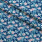 Midnight Poinsettia Pattern 1 Fleece Fabric — fleece fabric folded close-up preview (mv-fleece-v1:lying)