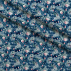 Midnight Poinsettia Pattern 7 Fleece Fabric — fleece fabric folded close-up preview (mv-fleece-v1:lying)