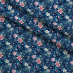 Midnight Poinsettia Pattern 8 Fleece Fabric — fleece fabric folded close-up preview (mv-fleece-v1:lying)