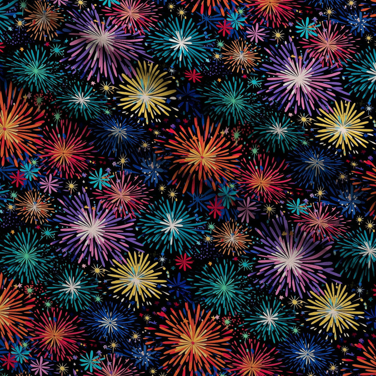 Midnight Starbursts Pattern 10 Fleece Fabric — fleece fabric folded close-up preview (mv-fleece-v1:lying)