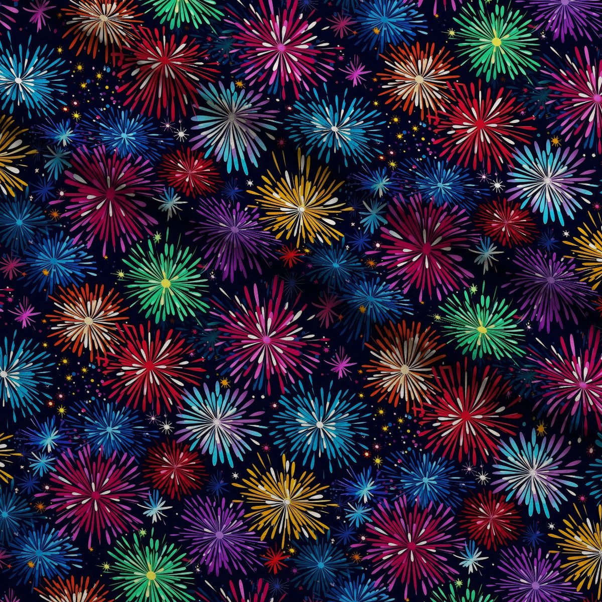Midnight Starbursts Pattern 11 Fleece Fabric — fleece fabric folded close-up preview (mv-fleece-v1:lying)