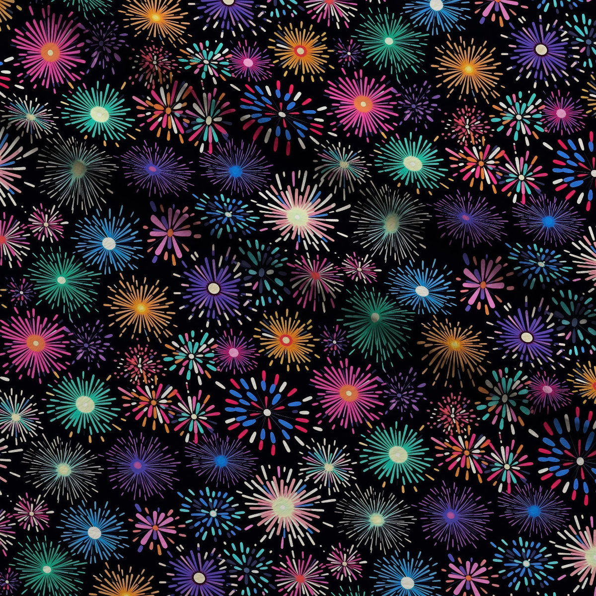 Midnight Starbursts Pattern 2 Fleece Fabric — fleece fabric folded close-up preview (mv-fleece-v1:lying)