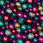 Midnight Starbursts Pattern 3 Fleece Fabric — fleece fabric folded close-up preview (mv-fleece-v1:lying)