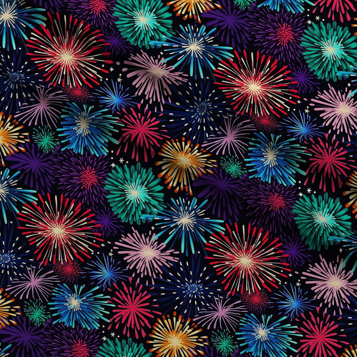 Midnight Starbursts Pattern 4 Fleece Fabric — fleece fabric folded close-up preview (mv-fleece-v1:lying)