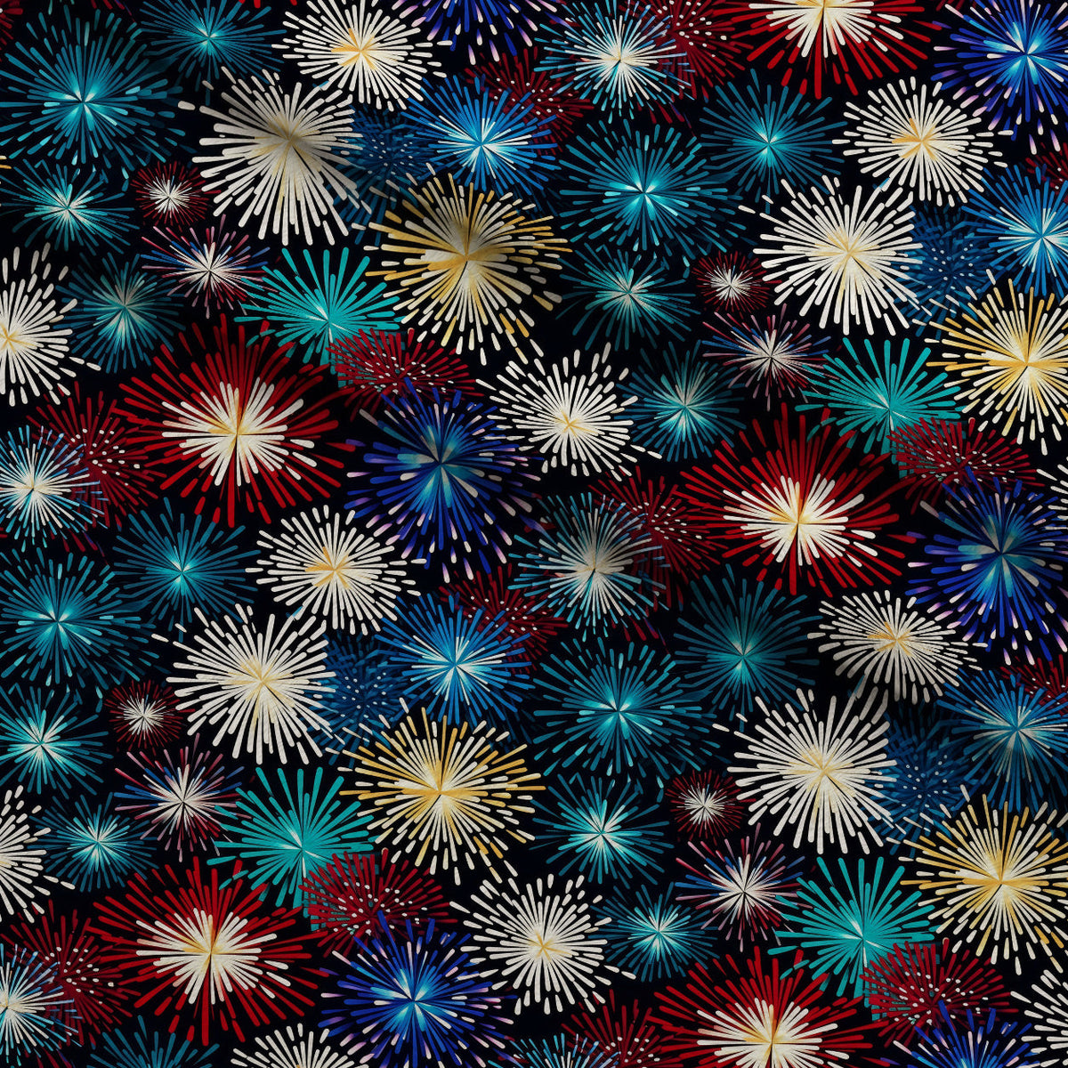 Midnight Starbursts Pattern 5 Fleece Fabric — fleece fabric folded close-up preview (mv-fleece-v1:lying)