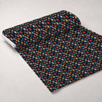 Midnight Starbursts Pattern 6 Fleece Fabric — fleece fabric unrolled bolt preview (mv-fleece-v1:bolt)