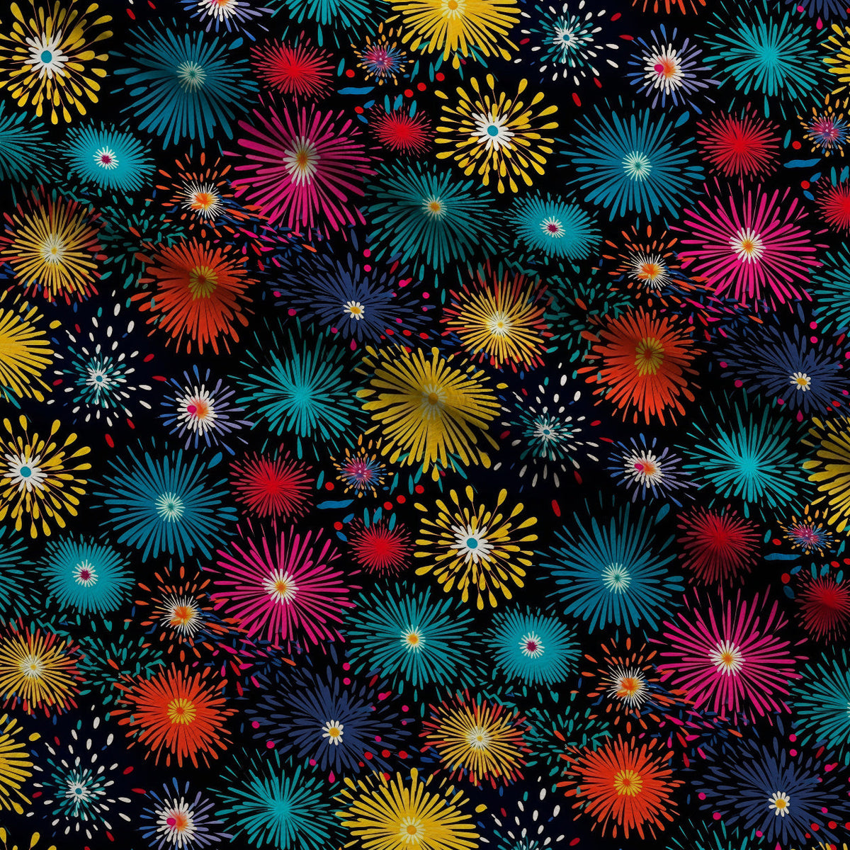 Midnight Starbursts Pattern 7 Fleece Fabric — fleece fabric folded close-up preview (mv-fleece-v1:lying)