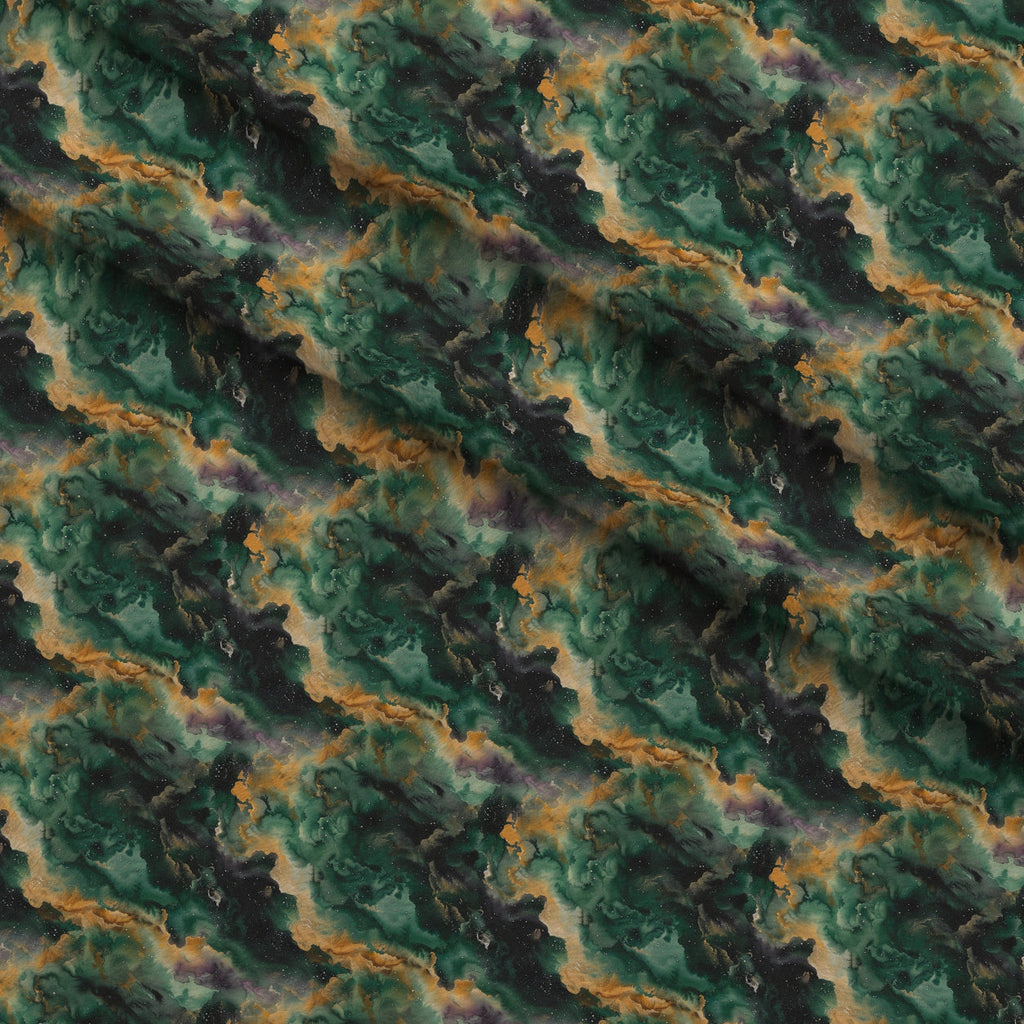 Midnight Sunflowers Pattern 15 Fleece Fabric — fleece fabric folded close-up preview (mv-fleece-v1:lying)