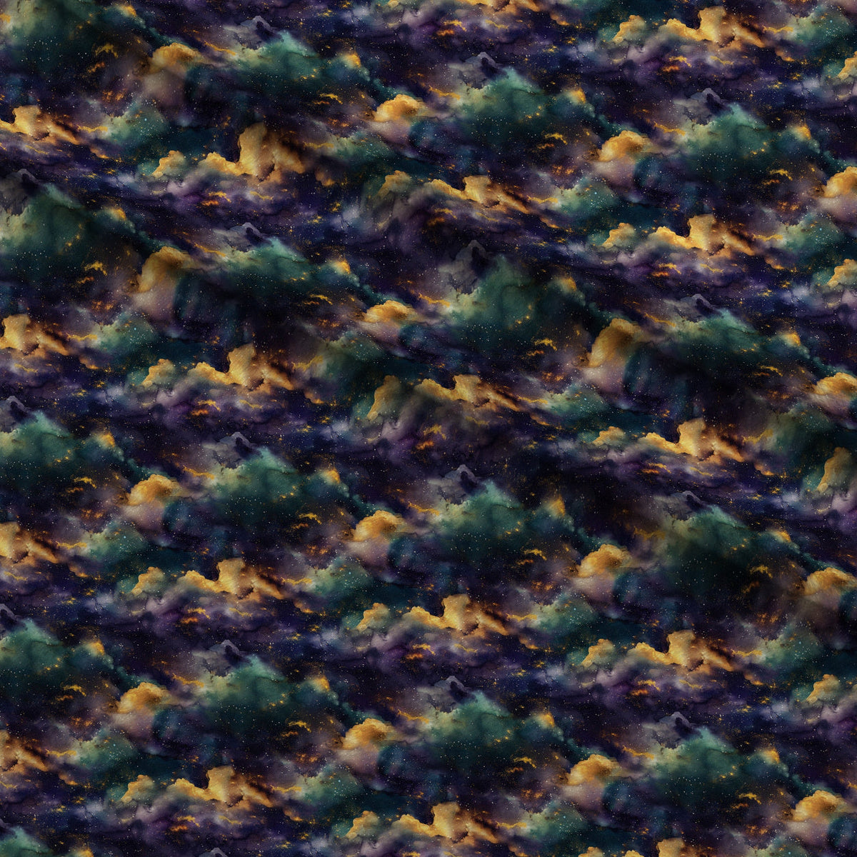 Midnight Sunflowers Pattern 17 Fleece Fabric — fleece fabric folded close-up preview (mv-fleece-v1:lying)